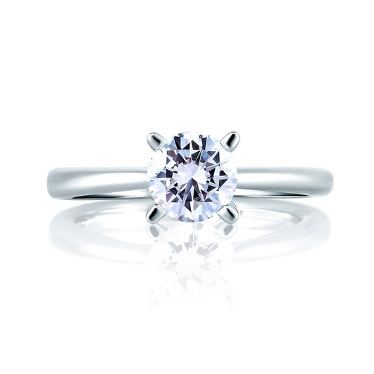 A.Jaffe Pavé Diamond Accented Prong Solitaire Engagement Ring ME1585/105