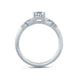 A.Jaffe Floral Milgrain Accent Round Solitaire Diamond Engagement Ring ME1754/55