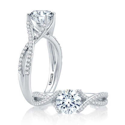A.Jaffe Twisted Crossover Diamond Engagement Ring ME1822/126