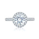 A.Jaffe Round Halo Diamond Quilted Engagement Ring ME1837Q/145