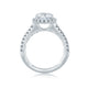 A.Jaffe Round Halo Diamond Quilted Engagement Ring ME1837Q/145