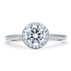 A.Jaffe Pavé Rollover Round Diamond Halo with Quilted Interior Engagement Ring ME1843Q/93