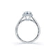 A.Jaffe Pavé Rollover Round Diamond Halo with Quilted Interior Engagement Ring ME1843Q/93