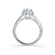 A.Jaffe Pavé Diamond Rollover Halo Solitaire Quilted Engagement Ring ME1844Q/123