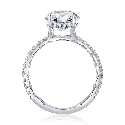 Statement Round Quilted Engagement Ring ME1865Q/194