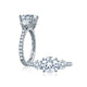 A.Jaffe Three Stone Round Diamond Quilted Engagement Ring ME1871Q/308