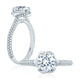 A.Jaffe Floral Center Rollover Pave Diamond Engagement Ring ME1876/146