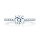 Scalloped Pavé Diamond Engagement Ring with Quilted Interior ME2008Q/115