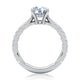 Scalloped Pavé Diamond Engagement Ring with Quilted Interior ME2008Q/115