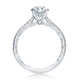 Four Prong Engagement Ring with Diamond Band ME2029Q/113
