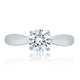 A.Jaffe Tapered Shank Solitaire Diamond Quilted Engagement Ring ME2043Q/100