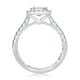 Emerald Cut Diamond Halo Engagement Ring with Quilted Interior ME2051Q/176B