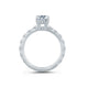 A.Jaffe Pave Diamond Accented Quilted Shank Engagement Ring ME2125Q/122