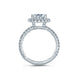 A.Jaffe East/West Oval Halo Modern Classic Diamond Quilted Engagement Ring ME2135Q/207