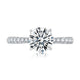 Tapered Diamond Pavé Engagement Ring with Quilted Interior ME2141Q/76