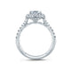 A.Jaffe Scattered Diamond Double Oval Halo Quilted Engagement Ring ME2165Q/205