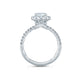 A.Jaffe Oval Halo with Belted Gallery Detail Quilted Diamond Engagement Ring ME2168Q/205