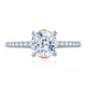 A.Jaffe Cushion Center with Diamond Belted Gallery Detail Quilted Engagement Ring ME2171Q/179