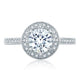 A.Jaffe Intricate Single Halo Milgrain Detail Round Center Engagement Ring ME2182Q/119