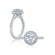 A.Jaffe Intricate Single Halo Milgrain Detail Round Center Engagement Ring ME2182Q/119
