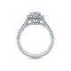 A.Jaffe Cushion Shaped Halo with Intricate Milgrain Accent Gallery Diamond Detail Engagement Ring ME2186Q/142