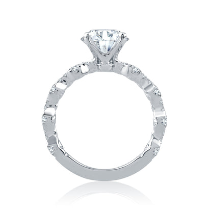 Floating Bubble Diamond Wedding Band with Quilted Interior ME2303Q/170