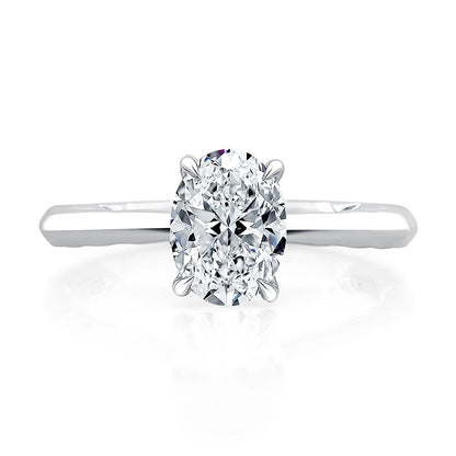 A.Jaffe Four Prong Hidden Halo Classic Solitaire Engagement Ring ME2311Q/182B
