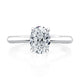 A.Jaffe Four Prong Hidden Halo Classic Solitaire Engagement Ring ME2311Q/182B