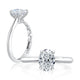 A.Jaffe Four Prong Hidden Halo Classic Solitaire Engagement Ring ME2311Q/182B