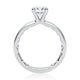 Classic Four Prongs Solitaire Round Center Diamond Engagement Ring MEC1403BQ/75