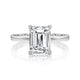 Three-Row Emerald Cut Center Diamond Engagement Ring MECEC2959Q/106