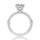 Three-Row Emerald Cut Center Diamond Engagement Ring MECEC2959Q/157