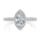 Sparkling Marquise Diamond Engagement Ring with Marquise Shaped Halo MECMQ2920Q/290