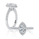Sparkling Marquise Diamond Engagement Ring with Marquise Shaped Halo MECMQ2920Q/290