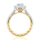 A.Jaffe Modern Royals Posh Halo Oval Diamond Quilted Engagement Ring MECOV2500Q/214