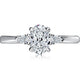 Oval Cut Diamond Solitaire Engagement Ring With Peek-A-Boo Diamonds MECOV2570/117B