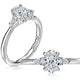 Oval Cut Diamond Solitaire Engagement Ring With Peek-A-Boo Diamonds MECOV2570/117B