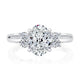Classic Trellis Three Stone Round Diamond Engagement Ring MECOV2718LB/215
