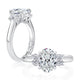 Classic Trellis Three Stone Round Diamond Engagement Ring MECOV2718LB/315B