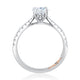 Oval Cut Center Hidden Halo Engagement Ring with Pave Band MECOV2727/128B