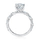 Four Prong Oval Center Diamond Engagement Ring MECOV2851/230B