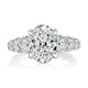 Classic Four Prong Oval Cut Diamond Flanked Engagement Ring MECOV2855/326