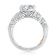 Classic Four Prong Oval Cut Diamond Flanked Engagement Ring MECOV2855/326