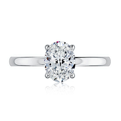 Round Classic flat profile plain solitaire with diamond under halo non cathedral/Hidden MECOV2877B/206B