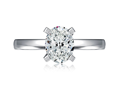 Round Classic flat profile plain solitaire with diamond under halo non cathedral/Hidden MECOV2877BL/207B