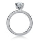 Round Classic flat profile plain solitaire with diamond under halo non cathedral/Hidden MECOV2877BL/207B