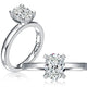 Round Classic flat profile plain solitaire with diamond under halo non cathedral/Hidden MECOV2877BL/207B
