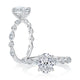 Floating Alternating Round and Marquise Band Oval Center Engagement Ring MECOV2929T/212