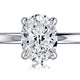 Classic Four Prong Solitaire Oval Diamond Engagement Ring with Hidden Halo MECOV2957L/209