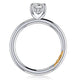 Classic Four Prong Solitaire Oval Diamond Engagement Ring with Hidden Halo MECOV2957L/209